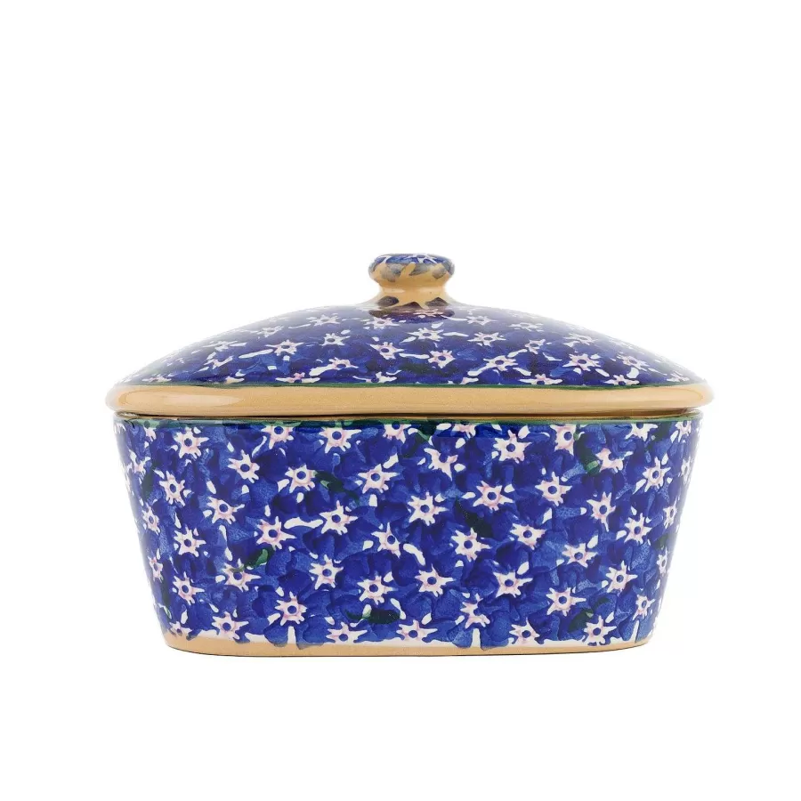 Serving Accessories<Nicholas Mosse Covered Butterdish Dark Blue Lawn