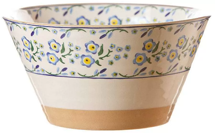 House Warming Gifts<Nicholas Mosse Large Angled Bowl Forget Me Not
