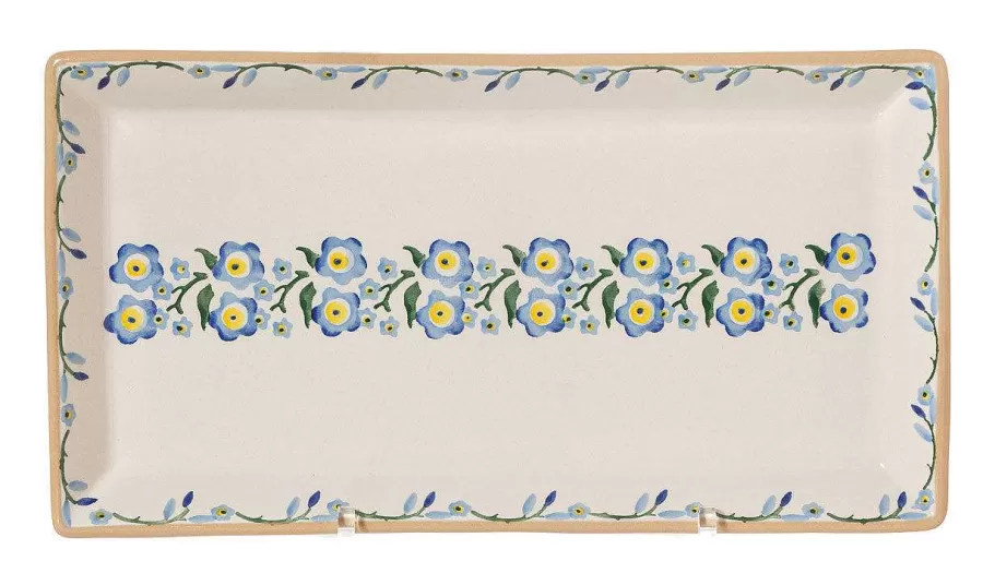 Plates<Nicholas Mosse Large Rectangle Plate Forget Me Not