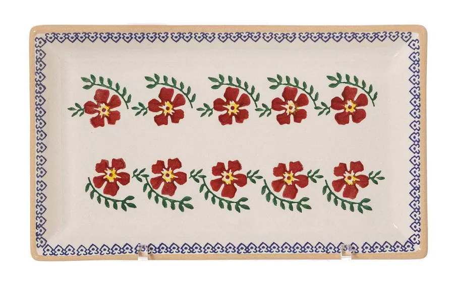 Plates<Nicholas Mosse Large Rectangle Plate Old Rose