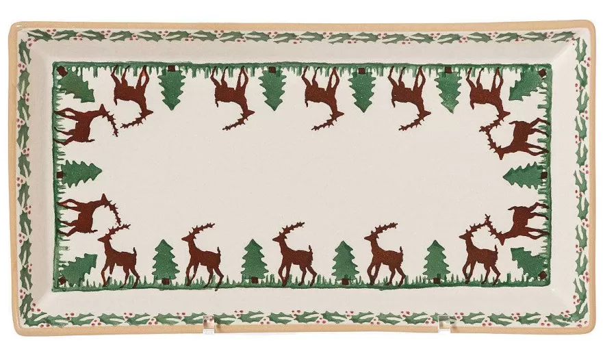 Plates<Nicholas Mosse Large Rectangle Plate Reindeer