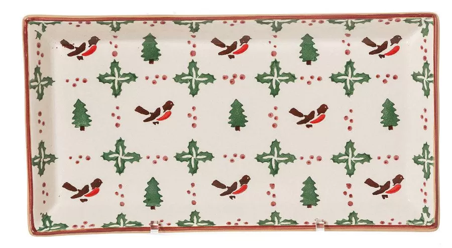 Plates<Nicholas Mosse Large Rectangle Plate Winter Robin