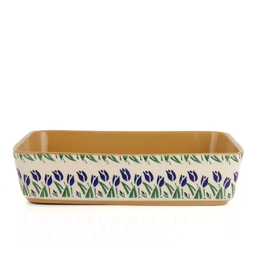 Food Lover'S Gifts<Nicholas Mosse Large Rectangular Oven Dish Blue Blooms