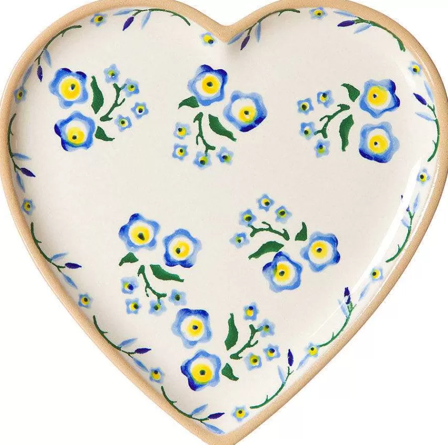 Plates<Nicholas Mosse Medium Heart Plate Forget Me Not
