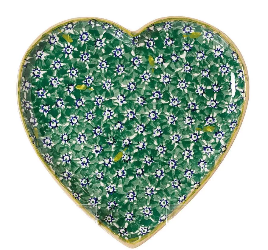 Plates<Nicholas Mosse Medium Heart Plate Green Lawn