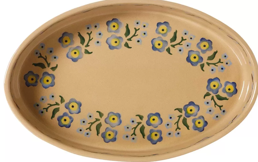 Food Lover'S Gifts<Nicholas Mosse Medium Oval Oven Dish Forget Me Not