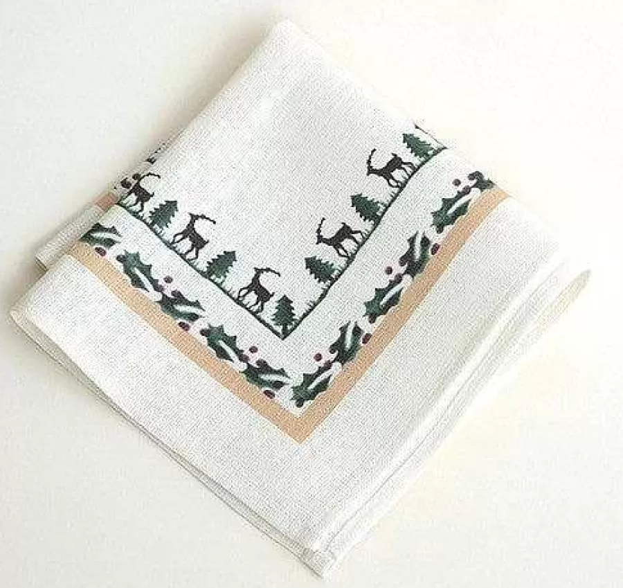 Hostess Gifts<Nicholas Mosse Napkin Reindeer Linen