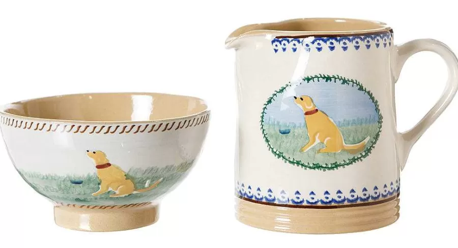 Landscapes<Nicholas Mosse Small Bowl And Small Cylinder Jug Dog