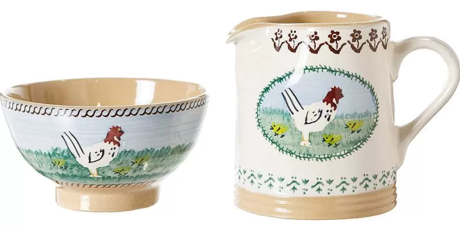 Landscapes<Nicholas Mosse Small Bowl And Small Cylinder Jug Hen