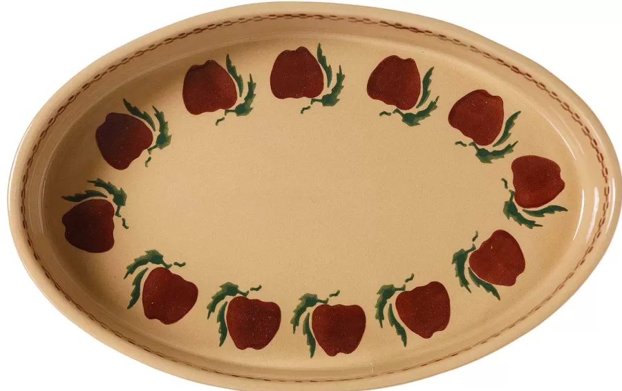 Food Lover'S Gifts<Nicholas Mosse Small Oval Oven Dish Apple