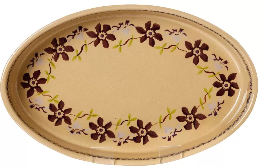 Food Lover'S Gifts<Nicholas Mosse Small Oval Oven Dish Clematis
