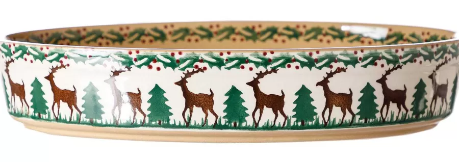 Oven Friendly Dishes<Nicholas Mosse Small Oval Oven Dish Reindeer