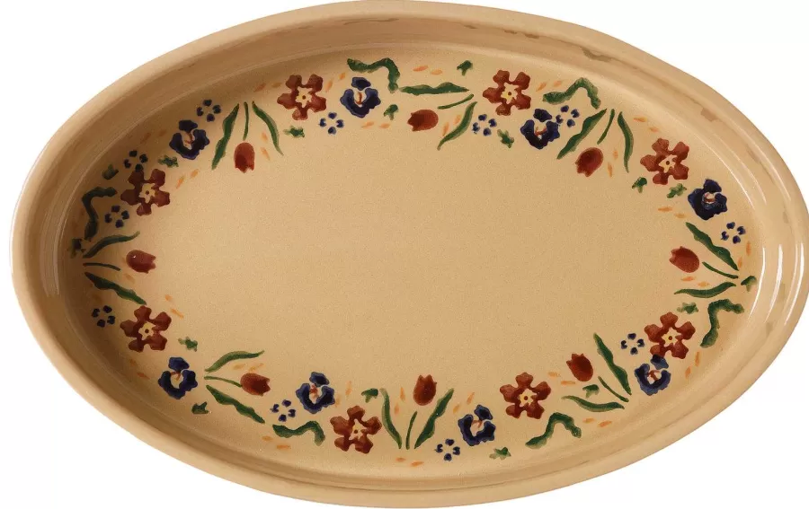 Oven Friendly Dishes<Nicholas Mosse Small Oval Oven Dish Wild Flower Meadow