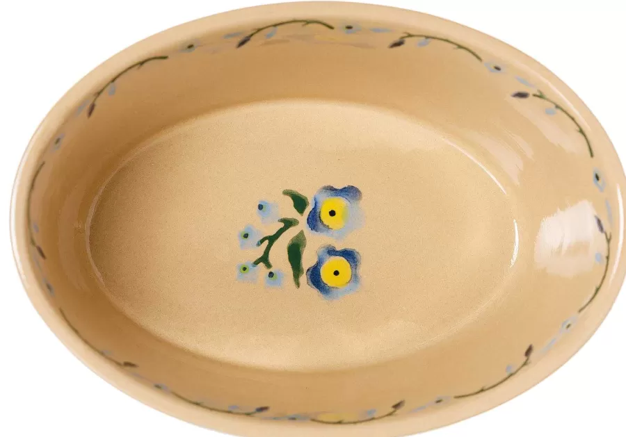 Food Lover'S Gifts<Nicholas Mosse Small Oval Pie Dish Forget Me Not