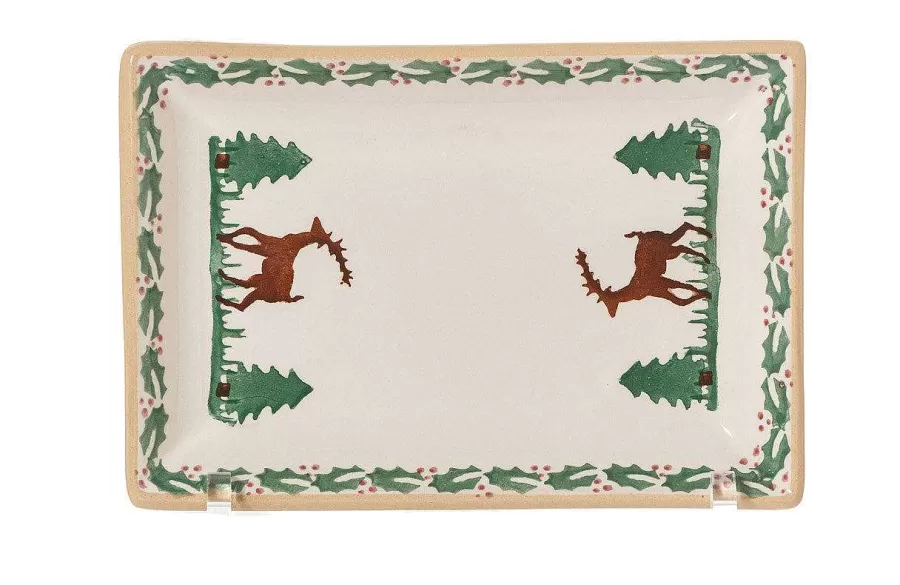Plates<Nicholas Mosse Small Rectangle Plate Reindeer