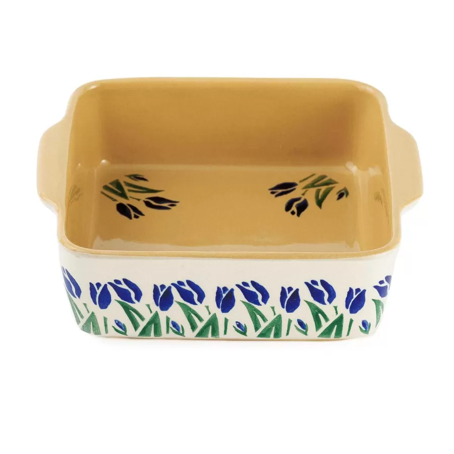 Oven Friendly Dishes<Nicholas Mosse Small Square Oven Dish Blue Blooms