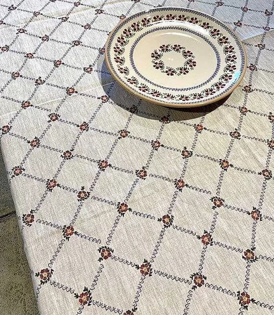 House Warming Gifts<Nicholas Mosse Tablecloth Old Rose Linen 55 X 99