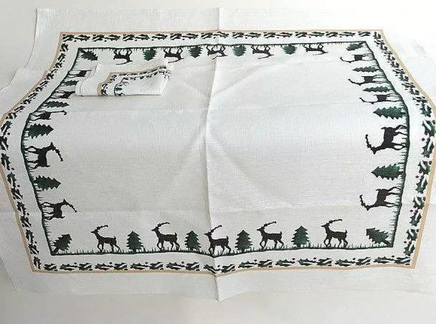 House Warming Gifts<Nicholas Mosse Tablecloth Square Reindeer Linen 40"