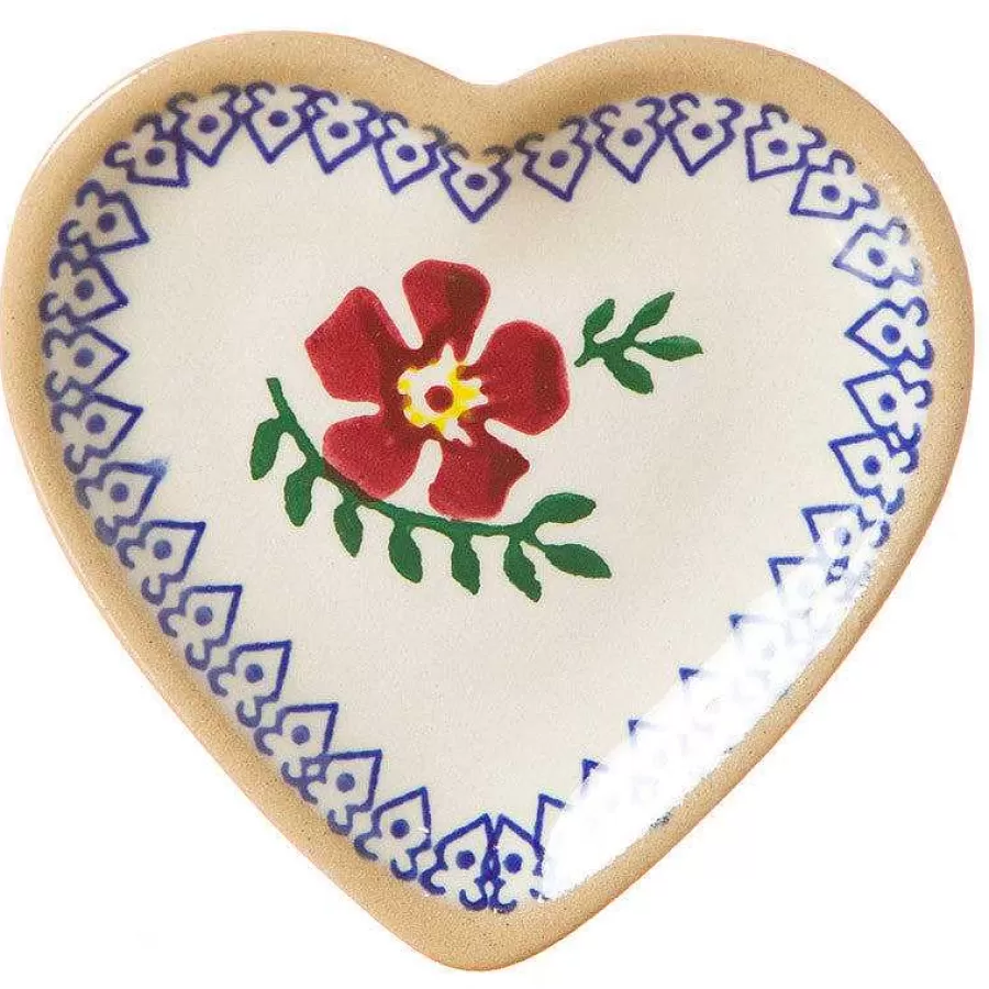 Plates<Nicholas Mosse Tiny Heart Plate Old Rose