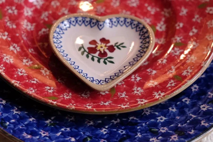 Plates<Nicholas Mosse Tiny Heart Plate Old Rose