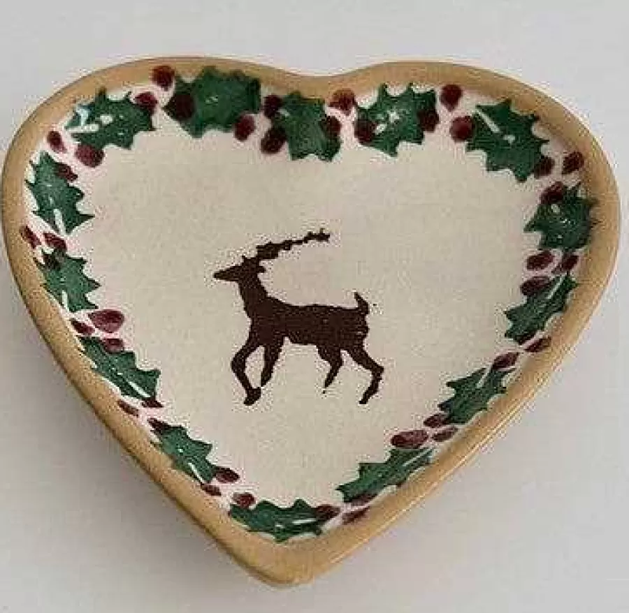 Plates<Nicholas Mosse Tiny Heart Plate Reindeer